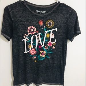 Grey love shirt very soft